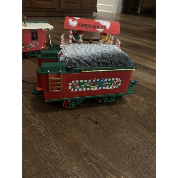 Vintage Christmas Train Set Red & Green Holiday Décor With Lights & Sounds Caboo - Picture 6 of 16